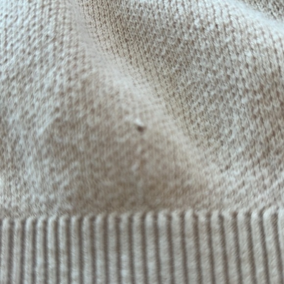 Ann Taylor LOFT WEEKEND Sweater Size Medium Beige Pink Drop Shoulder - Picture 4 of 10